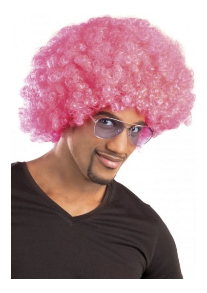 Pembe Renk Kıvırcık Afro Bonus Parti Peruğu fiyatları