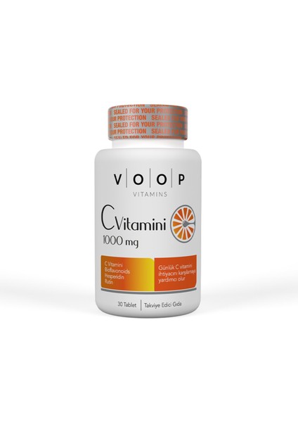 Vitamin C + Turunçgil Bioflavonoidleri 1000 Mg 30'l