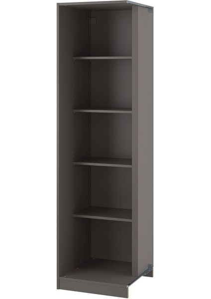 Ek köşe ünitesi, koyu gri, 53x58x201 cm