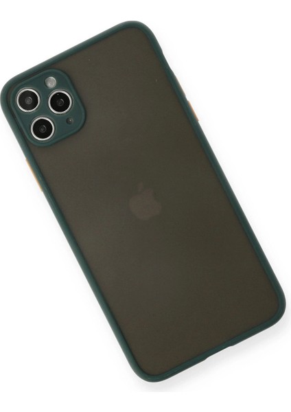 Apple iPhone 11 Pro Max Kılıf Montreal Silikon Kapak - Yeşil