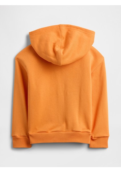 Erkek Bebek Turuncu Relaxed Gap Logo Kapüşonlu Ceket modelleri