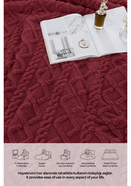 Pufly Jakar Sherpa Battaniye Seti Çift Kişilik 3 Parça Yumuşak Peluş Wellsoft Yatak Örtüsü fırsatları