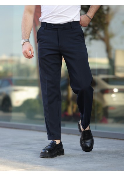 Erkek Premium Duble Paça Bel Destekli Kumaş Pantolon