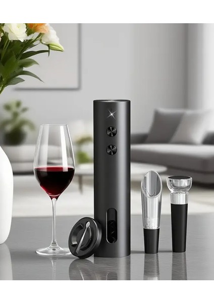 Otomatik Tirbuşon Şarap Şişe Aktarması Vakum Tıkacı ve Saklama Ünitesi ile Şarj Edilebilir Elektrikli Şarap Açacağı Tip-C Şarj ile Çalışan Otomatik Mantar Çözücü modelleri