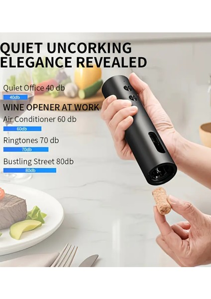 Otomatik Tirbuşon Şarap Şişe Aktarması Vakum Tıkacı ve Saklama Ünitesi ile Şarj Edilebilir Elektrikli Şarap Açacağı Tip-C Şarj ile Çalışan Otomatik Mantar Çözücü fırsatları