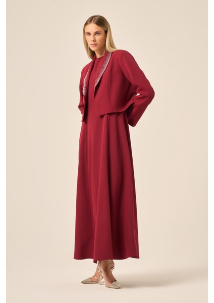 Kadın Ceket Elbise Takım Bordo 31210 fiyatları