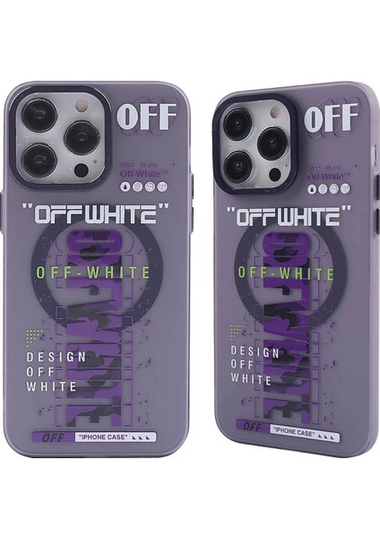 iPhone 13 Pro Kılıf Apollo Magneticsafe Desenli Kapak - Apollo Mor - 3-(5796)