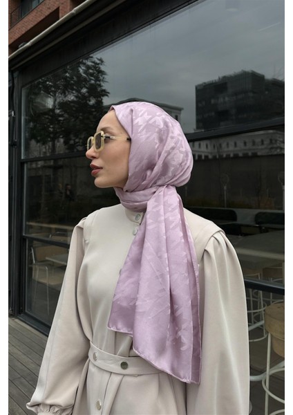 Kazayağı Jakar Italyan Ipekli Şal Lila