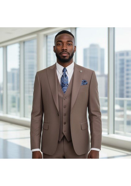 Erkek Takım Elbise, Kırlangıç Yaka, Blazer, Slımfıt, Tuape