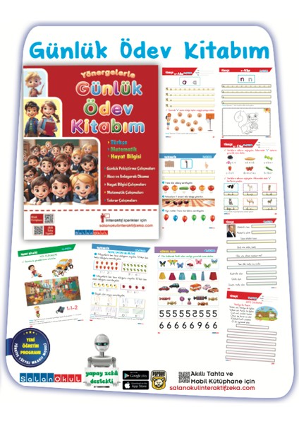 Resmive Orijinal Satıcı 1. Sınıf Günlük Ödev Kitabı