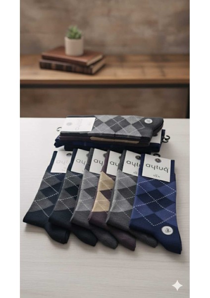 Bambu Soket Erkek Çorabı , Asorti 12'li Kutu