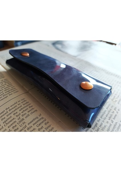 Crazy Gerçek Deri Tamamen El Emeği Özel Kalemleriniz Için Kalemlik Kalemkutu (15.5x6.5 ) LMN26