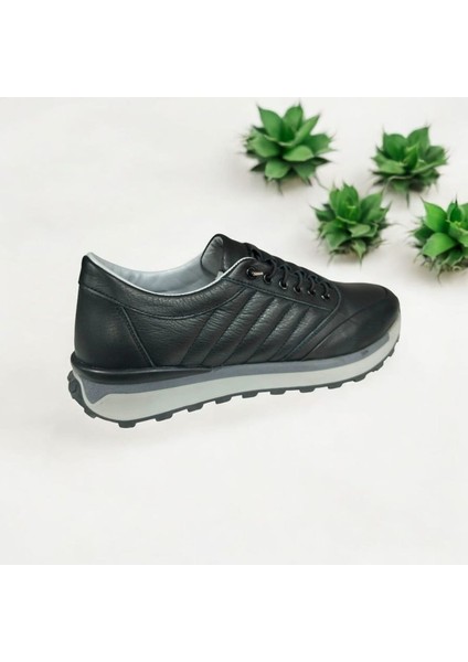 SY-304 Erkek Hakiki Deri Ortopedik Lastikli Kaymaz Casual Ayakkabı fırsatları