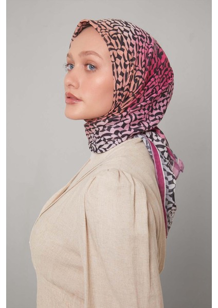 Fuşya Renk Geçişli Desen Soft Eşarp modelleri