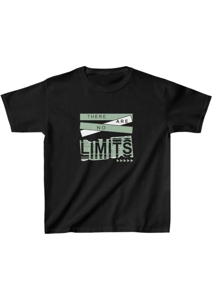 Unisex Çocuk Baskılı T-Shirt - Siyah