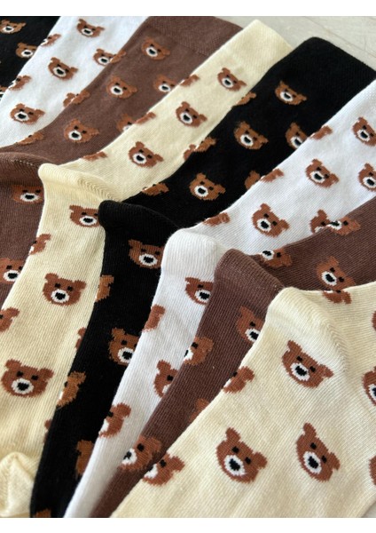 4'lü Teddy Bear Ayıcıklı Set Unisex Kokulu Soket Çorap fırsatları