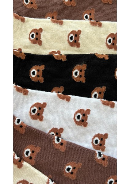 4'lü Teddy Bear Ayıcıklı Set Unisex Kokulu Soket Çorap indirimleri