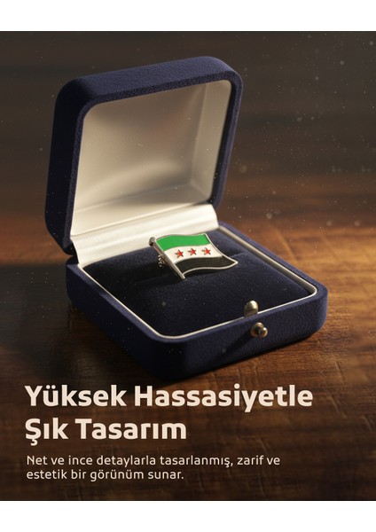 10'lu Yeni Suriye Bayrak Unisex Yaka Mineli Rozeti 21 mm A300029-10 indirimleri