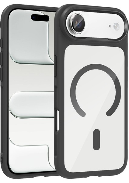 Iphone 17 Air Uyumlu Kılıf Magsafe Şarj Destekli Metal Kamera Çerçeveli Premium Kapak