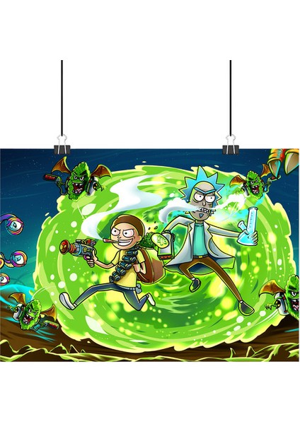 Rick And Morty Poster3 - Retro Duvar Dekoru