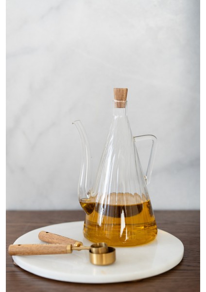 Akasya Tıpalı Çizgili Model Ibrik Yağdanlık (750ML)