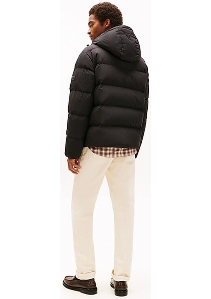 Erkek Regular Fit Kapüşonlu Dolgulu Şişme Mont - Siyah modelleri