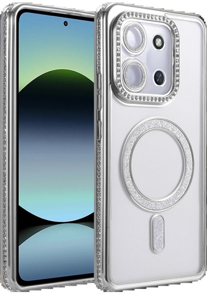 CPT05 Xiaomi Redmi 15C 4g Joke Simli Magneticsafe Kılıf - Gümüş