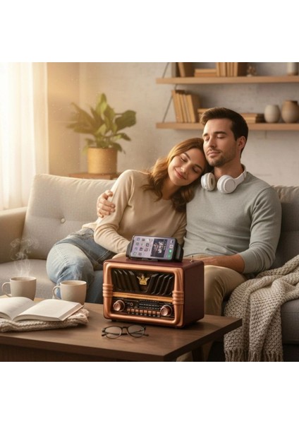 Büyük Boy Telefon Tutma Saplı Retro Ahşap Tasarım Bluetooth Hoparlörlü Radyo – Fm/am Destekli, Şarjlı ve Taşınabilir Radyo NS-8077 (5324) modelleri