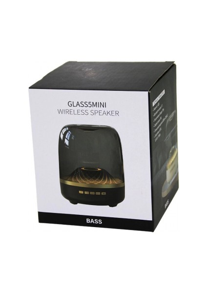 Mika Kristal Fanus Model Wireless USB Şarjlı Speaker Hoparlör Rgb Işıklı Aux - Tf - DC5V (5324)