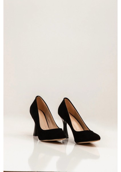 Süet Kadın Kadeh Topuklu/siyah Süet Ayakkabı/şık Gece Ayakkabısı / Siyah Ince Topuklu Ayakkabı modelleri