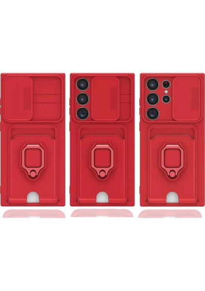 Samsung Galaxy S25 Ultra Kılıf Zuma Kartvizitli Yüzüklü Silikon - Yeşil (K95) fiyatları