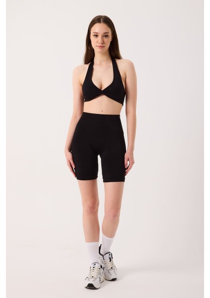 Amara Spor Şort Yüksek Bel Esnek Şekillendirici ve Toparlayıcı Seamless Tayt Kısa Şort fırsatları