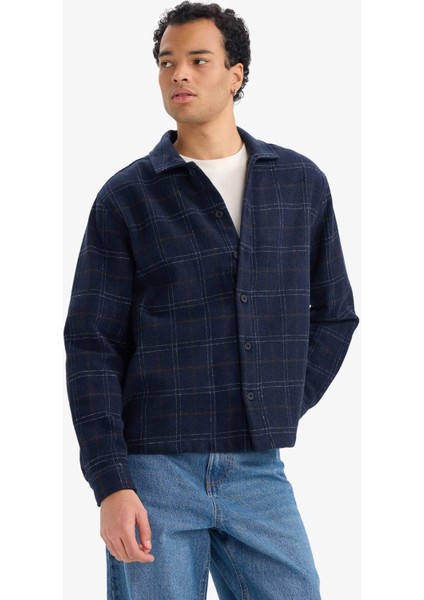 Boxy Fit Kareli Flanel Uzun Kollu Gömlek G4726AX25WN modelleri