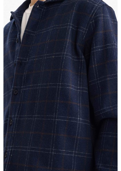 Boxy Fit Kareli Flanel Uzun Kollu Gömlek G4726AX25WN fırsatları