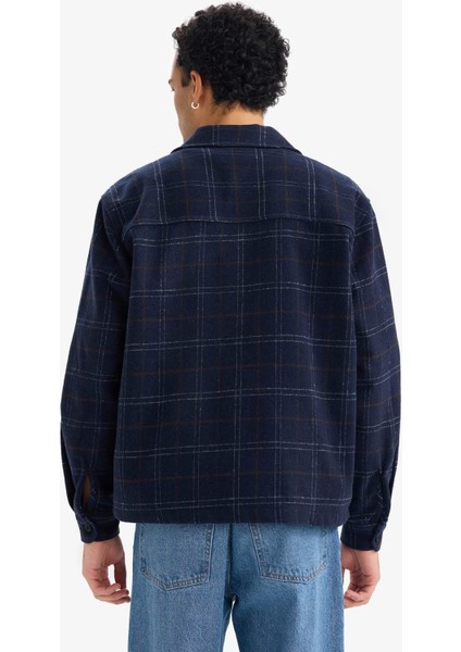 Boxy Fit Kareli Flanel Uzun Kollu Gömlek G4726AX25WN indirimleri