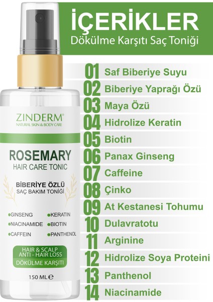 Saf Biberiye Suyu Saç Toniği Dökülme Karşıtı ve Saç Uzamasını Destekleyici Tonik 150 ml fiyatları