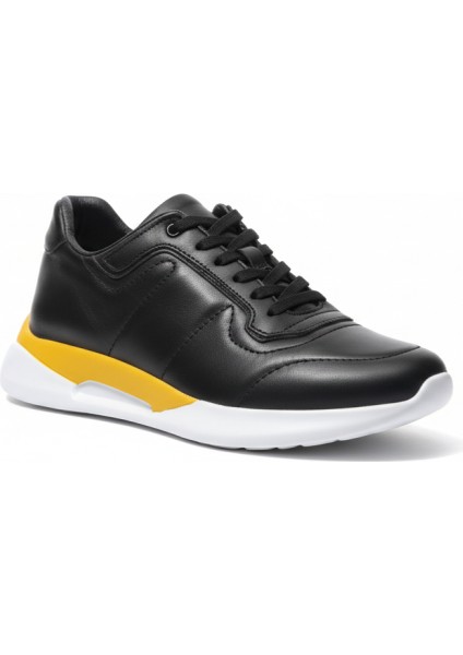 GR0430 Hakiki Deri Fitness Antrenman Bisiklet Spor Teknik Sarı Taban Ayak Sağlığına Uygun Siyah Ayakkabı indirimleri