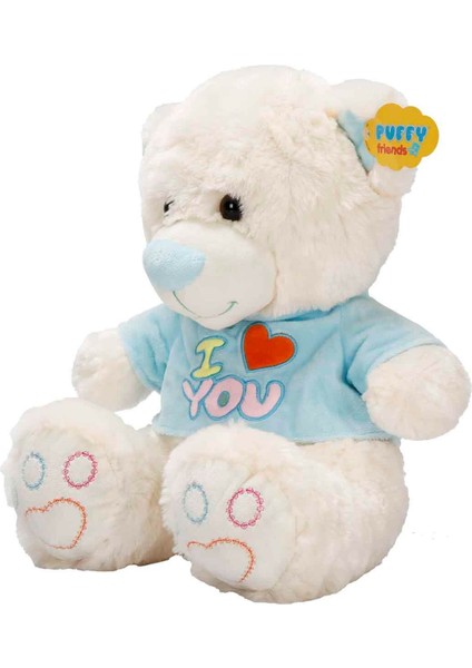 Tişörtlü Peluş Ayı 40 cm - Mavi modelleri
