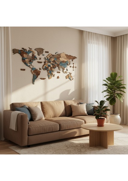 Shade Ahşap Dünya Haritası
