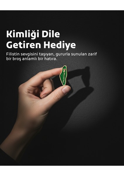 Filistin Haritası Içinde Bayrak & "palestıne" Yeşil Rengi Yaka Rozeti A300046 fiyatları