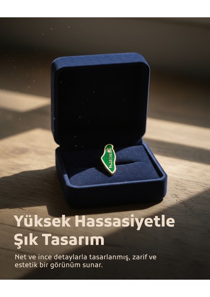 Filistin Haritası Içinde Bayrak & "palestıne" Yeşil Rengi Yaka Rozeti A300046 indirimleri