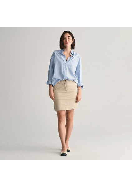 Kadın Bej Slim Fit Etek