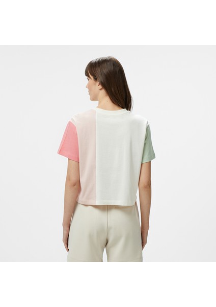 Kadın Pembe Regular Fit Renk Bloklu T-Shirt fiyatları