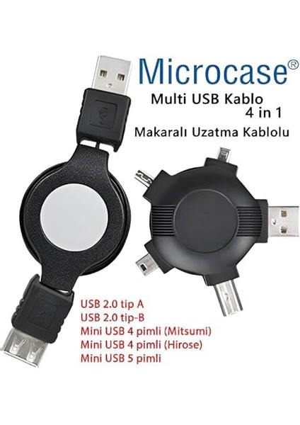 Multi USB Adaptör Kablo TU1310 USB 2.0 480 Mbps 4in1 fiyatları