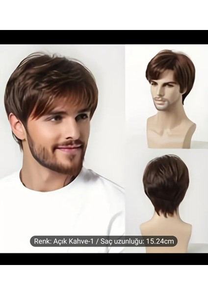 Saç Peruk Kadın Erkek Postiş At Kuyrugu Isıya Dayanıklı Fiber Günlük Saç Özel Gün Saçı