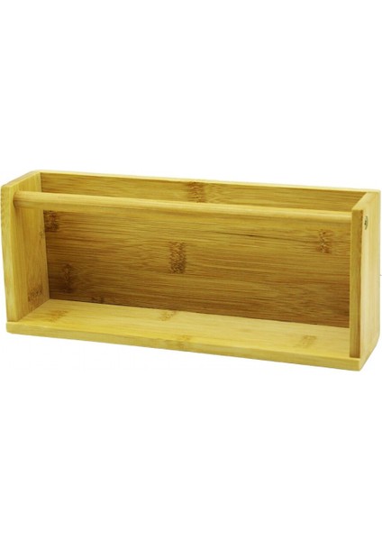 Ahşap Bambu Duvar Rafı Mıknatıslı Montaj 10.2 x 25CM - Y: 5--6cm (5324)