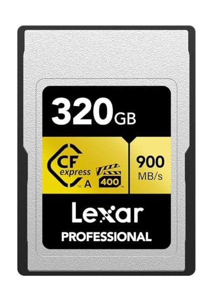 320GB Profesyonel Cfexpress Tip A Gold Serisi Hafıza Kartı, 900MB/S&APOS;YE Kadar Okuma, Sinema Kalitesinde 8k Video, Anma Vpg 400 (LCAGOLD320G-RNENG) modelleri
