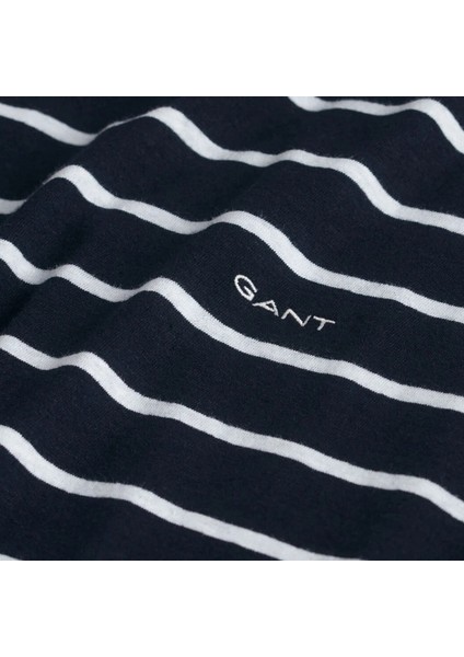 Erkek Lacivert Regular Fit Bisiklet Yaka Çizgili T-Shirt fiyatları