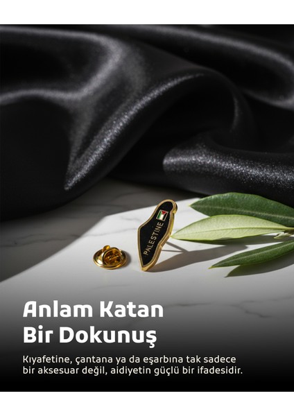 Filistin Haritası Içinde Bayrak & "palestıne" Siyah Rengi Yaka Rozeti A300048 fiyatları