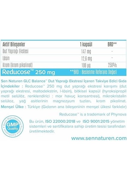 Glc Balance™ Reducose® 250 Mg Krom Pikolinat (30)